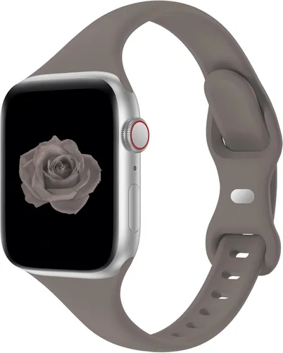 Miniatura 25 de Acrbiutu - Correas compatibles con Apple Watch de 38, 40, 41, 42, 44, 45, 46 y 49 mm, delgada, de silicona, para iWatch serie Ultra, 10, 9, 8, 7, 6