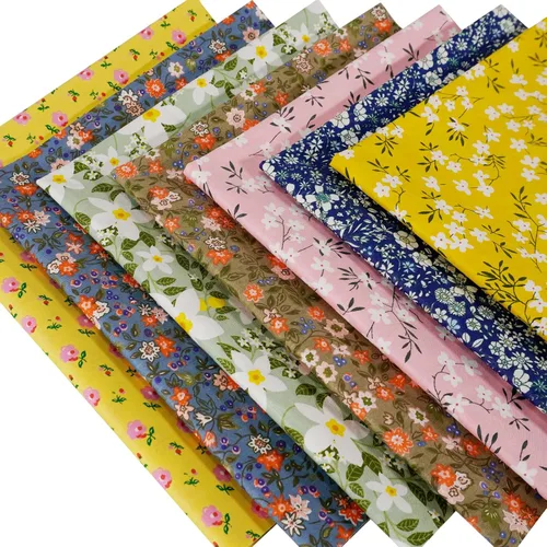 Miniatura 4 de 7 piezas de tela de algodón de 18 x 22 pulgadas, juego de tela de retazos precortados, paquetes de cuartos gordos para coser, acolchado y Floral