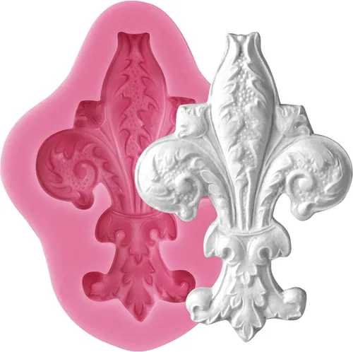 FUNSHOWCASE Molde de silicona de encaje de curlicue vintage para decoración de cupcakes, pasta de azúcar, chocolate, fondant, resina, acento de