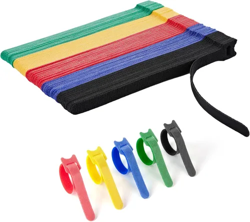 90 bridas reutilizables con gancho y bucle, correas de cables ajustables multiusos de 8 pulgadas para organizar el hogar, la oficina y los centros