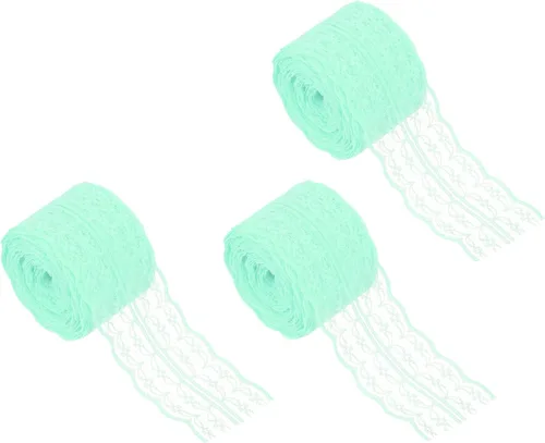 Miniatura 65 de MECCANIXITY 8 Yard Lace Trim Ribbon, 0.9 Inch Wide Vintage Floral Pattern Crochet Lace Edge Ribbon Trimming for DIY Sewing Crafts Gift Wrap Wedding