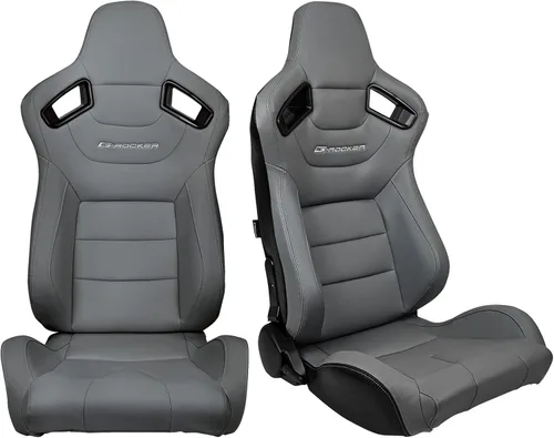 FREEMOTOR802 Asientos universales de carreras, asientos deportivos reclinables con control deslizante de doble bloqueo ajustables, 1 par (lado del