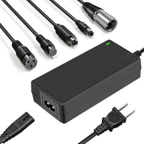 Cargador de repuesto de 42V 2A para scooter eléctrico de 36 V, batería de litio Ebike, cargador de scooter 5 en 1 para Gotrax, Jetson, Swagtron,