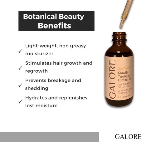 Miniatura 2 de Aceite de coco para cabello y cuerpo, ligero, hidratante diario para cabello y piel secos, aceite de almendra natural, aceite de jojoba y aceites