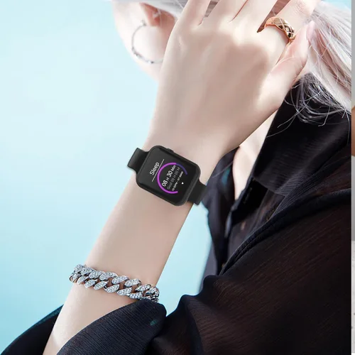 Miniatura 3 de E ECSEM Correas de silicona suaves compatibles con Hwagol G28 y Hwagol G20 Smart Watch Reemplazo de liberación rápida de silicona Wacth Bandas