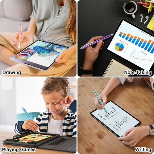 Miniatura 4 de Lápices ópticos para pantallas táctiles iPad iPhone Kindle Fire (rosa/púrpura/azul aguamarina)