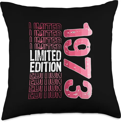 Miniatura 4 de Edición limitada Vintage 1973 Retro Birthday Throw Pillow