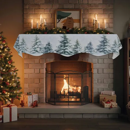 Miniatura 4 de Funda de bufanda de chimenea de Navidad, mantel superior, bufanda para Navidad, Halloween, Acción de Gracias, otoño, decoración de interiores