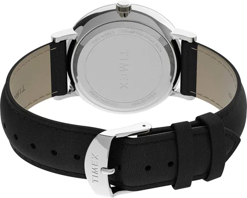 Miniatura 2 de Timex Reloj con correa de cuero Southview de 1614in para hombre Negrotono plateado