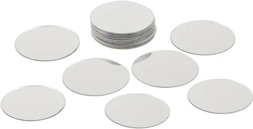 20 piezas de mini azulejos de espejo acrílico, calcomanías de espejo redondo autoadhesivas de 2 pulgadas, azulejos de mosaico, pequeñas hojas de