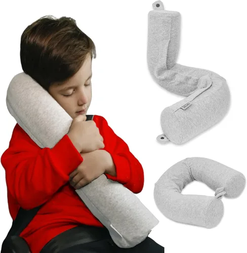 Miniatura 7 de Dot&Dot Travel Pillow Neck Pillow with Hood for Airplane Sleeping, Memory Foam Pillow with Chin Support, Detachable Hoodie, Washable Cover