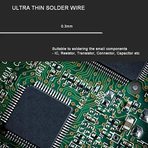 Miniatura 6 de Alambre de soldadura ultra fino sin plomo núcleo de colofonia soldadura de aleación 0.01in 0.012 in 3.53 oz Sn99 Ag0.3 Cu0.7 flujo 3.53 oz