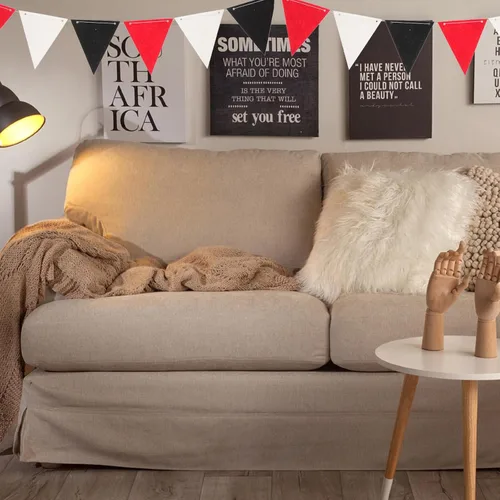 Miniatura 8 de 2 pancartas decorativas para fiestas, banderines negros, rojos, blancos, triangulares, suministros de fiesta de felicitaciones, suministros
