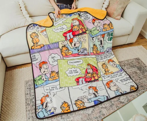 Miniatura 7 de Garfield and Jon - Manta de forro polar Sherpa con paneles de cómic, funda de poliéster suave para sofá, cama, 50 x 60 pulgadas