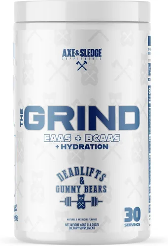 Axe & Sledge The Grind Aminoácidos Esenciales | Polvo de EAA y BCAA | Recuperación Muscular y Electrolitos para Hidratación | Sin Estimulantes,