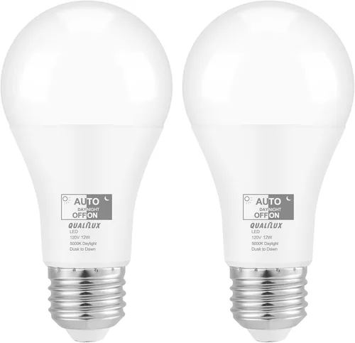 Miniatura 13 de Qualilux Bombillas de luz del atardecer al amanecer, bombillas LED de detección de luz automática para exteriores, luz diurna, MR16 GU10 paquete