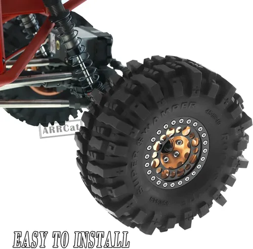 Miniatura 3 de RC 1.9 Beadlock Ruedas y neumáticos para 1/10 SCX10 SCX10 II 90046 SCX10 III AXI03007 SCX10 Pro TRX4 TRX6 Gen7/8 D90 VS4-10 MST CFX RC Crawler Car