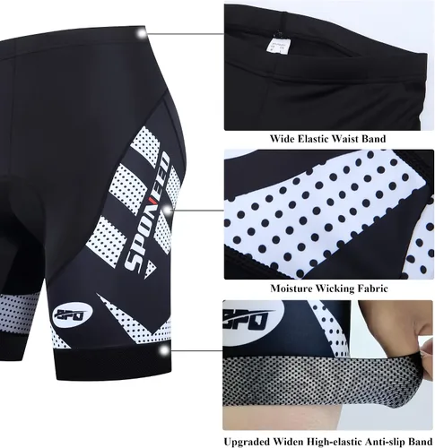 Miniatura 115 de sponeed Pantalones cortos de ciclismo para hombre, pantalones acolchados para ciclismo, ropa de ciclismo
