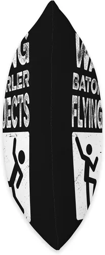 Miniatura 2 de Warning baton twirler flying objects majorette practise Throw Pillow