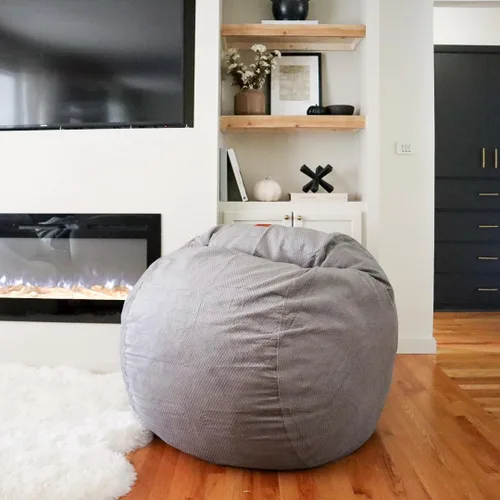 Miniatura 2 de CordaRoy's Puf de Chenilla - Silla Puf Convertible - Funda de Tela de Chenilla Lavable a Máquina - para Sótano, Sala de Estar, Sala de Juegos, Carbón