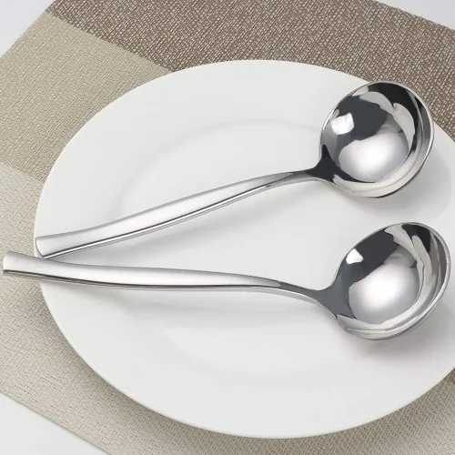 Miniatura 4 de Cucharón de sopa de acero inoxidable de 3 piezas, cucharón de salsa