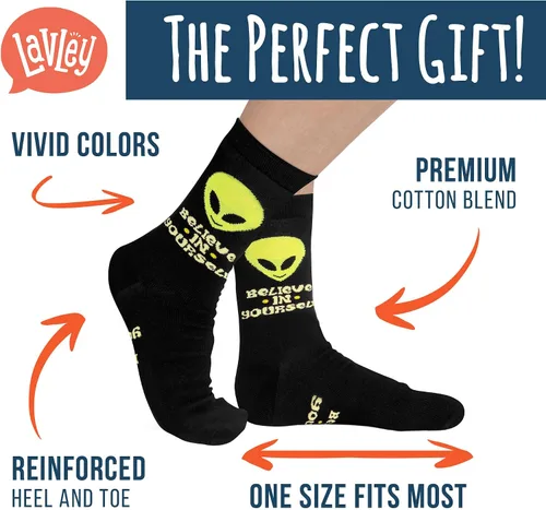 Miniatura 121 de Lavley Calcetines divertidos para adultos, regalos novedosos y rellenos de calcetines para hombres, mujeres y adolescentes, talla única