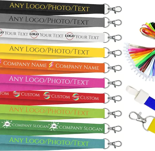 XRLSG Cordones personalizados personalizados con logotipo/foto/texto/nombre para oficina, escuela, evento
