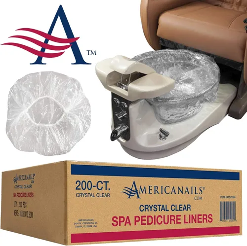 Americanails - Forros de pedicura de spa de alta calidad, se adaptan a todos los spas de pedicura, forros de pedicura de plástico sanitarios
