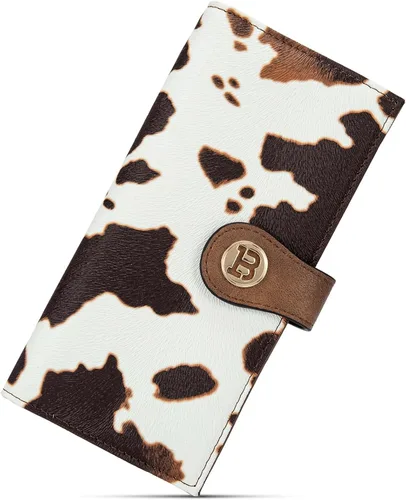 Miniatura 8 de BOSTANTEN - Cartera delgada de cuero para mujer con bloqueo RFID, cartera plegable para tarjetas de crédito con bolsillo para monedas y cremallera