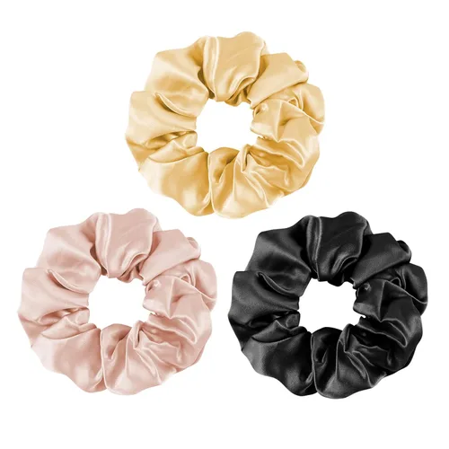 Miniatura 19 de OLESILK 100% Seda de Morera - Scrunchies para el cabello, mujeres y niñas, ligas de seda para cabello rizado y con roturas, sin daños, elásticos 3