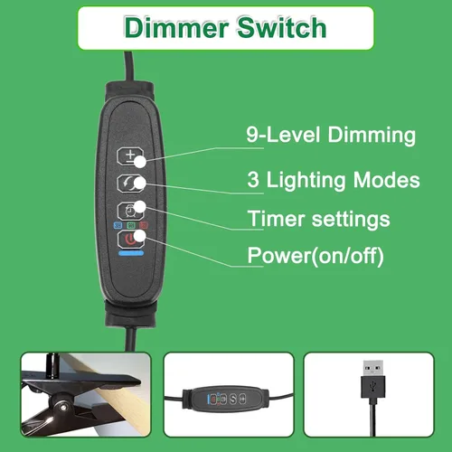 Miniatura 3 de Sunny Power Luces de cultivo con clip para plantas de interior de espectro completo, luz LED de 6000 K para cultivo en interiores con temporizador