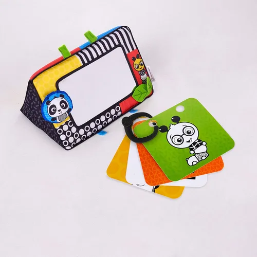 Miniatura 8 de Baby Einstein Flip para Arte Espejo de Actividad de Piso de Alto Contraste con Tarjetas para Llevar, Juego de Tiempo de Barriga, Recién Nacido+