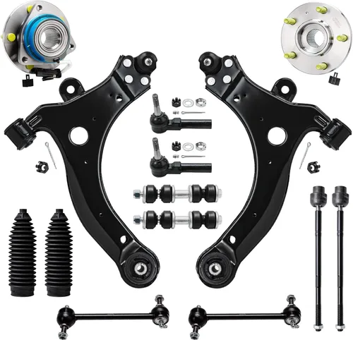Miniatura 39 de Detroit Axle - Kit de nudillos de dirección delantera izquierda para Ford Edge Lincoln MKX 07-10, cojinete de rueda del lado del conductor, nudillo