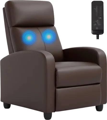Miniatura 11 de PayLessHere Silla Reclinable Individual Sofá Reclinable Asiento de Cine en Casa con Soporte Lumbar y Respaldo Acolchado para Sala de Estar