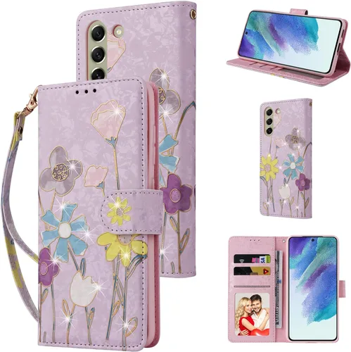 Miniatura 27 de UEEBAI Funda tipo billetera para Samsung Galaxy A16 4G/5G, cubierta de cuero PU con soporte, bloqueo RFID, funda flip con ranuras para tarjetas