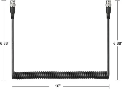 Miniatura 4 de Superbat Cable de bobina 3G-SDI HD-SDI de 75 ohmios, cable coaxial de extensión BNC a BNC para cámaras y equipos de video, compatible