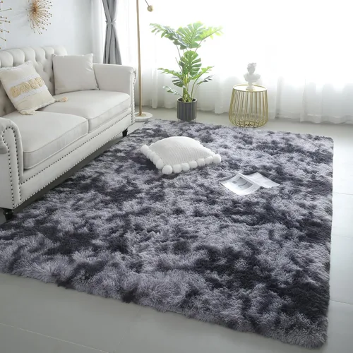 Miniatura 46 de KCHOWUA Alfombras Esponjosas y Peludas de Unicornio para Dormitorio de Niñas, 3x5 pies Lavable Antideslizante Alfombra de Área Shag Peluda para Sala