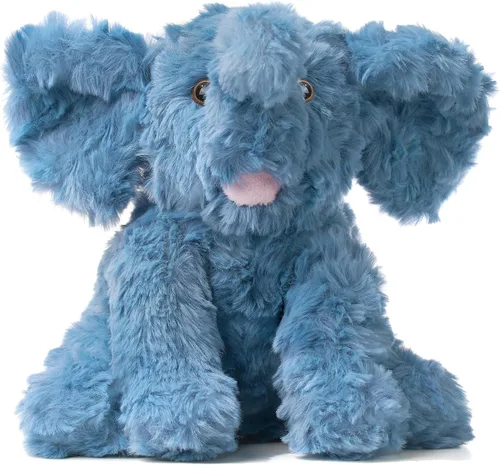 Miniatura 9 de Hopearl Adorable juguete de elefante de ternero de peluche con babero de punto colorido, elefante flexible, ultrasuave, regalo de cumpleaños