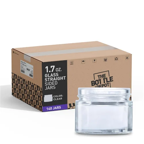 Miniatura 21 de The Bottle Depot - Tarro de vidrio de 4 oz (3.4 fl oz) - Ámbar transparente - 90 frascos - Cierres no incluidos - Acabado de cuello 58-400 - Tarros