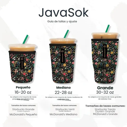 Miniatura 6 de Sok It JavaSok - Funda de neopreno aislada para taza de café helado y soda fría (como la porcelana fina, mediano: 22-28 onzas)