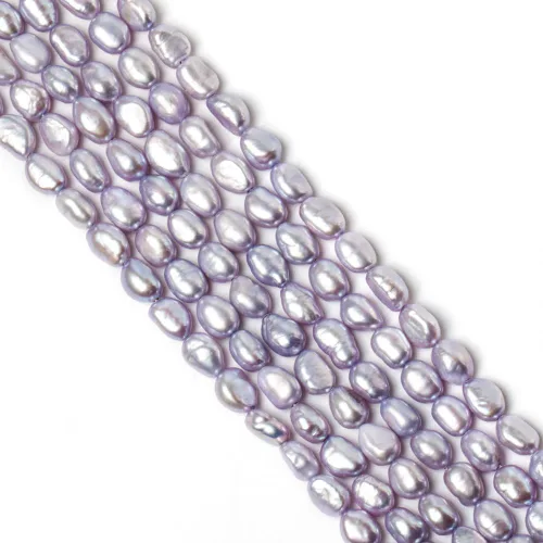 Miniatura 56 de Cuentas de perlas de arroz de agua dulce naturales de 0.35 a 0.35 pulgadas, perlas auténticas de 14 pulgadas, cuentas sueltas para hacer joyas