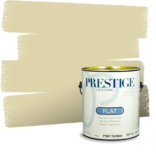 Miniatura 196 de Prestige Paints - Pintura exterior e imprimación en uno, 1 galón, plano, compatibilidad comparable con el color menta «Whipped Mint» de Behr