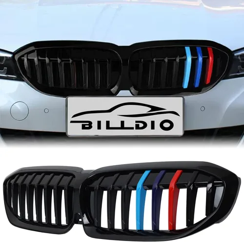 Miniatura 18 de Parrilla E90 – Rejilla negra de riñón individual compatible con BMW serie 3 E90 2009-2011 323i 328i 328xi 335d 335i 335xi Sedan LCI, E91 328i 328xi