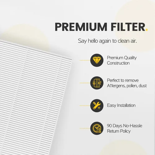 Miniatura 3 de Filtro de repuesto HPA100 HRF-ARVP100 para purificador de aire Honeywell HEPA serie HPA100, HPA094, HPA104, HPA105 HPA3100, HPA5100 Series, 2 HEPA R