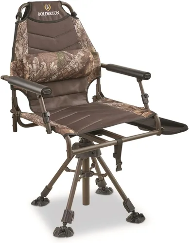 Bolderton Silla ciega premium; marco de acero con asiento acolchado, plegable y portátil RT APX