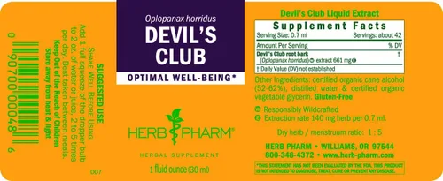 Miniatura 5 de Herb Pharm Devil's Club Extracto líquido - 1 onza