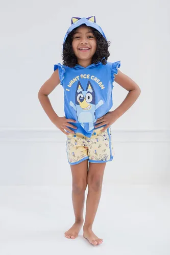 Miniatura 5 de Bluey Bingo Girls Cosplay Tank Top and Active Retro Dolphin French Terry Shorts Toddler to Little Kid