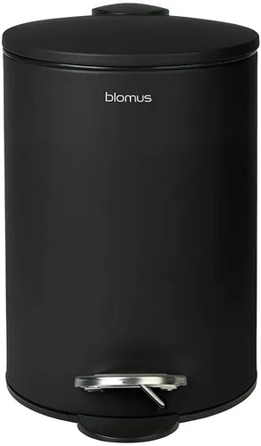Blomus TUBO - Papelera con pedales, 3 litros, color negro