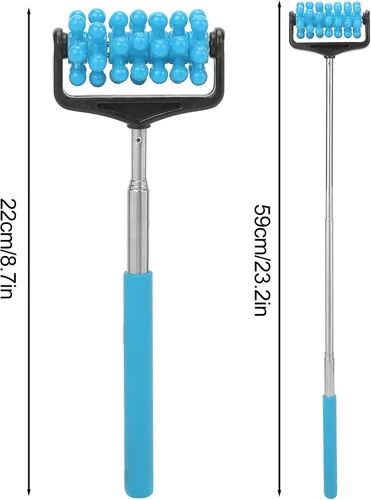 Miniatura 2 de Rodillo de masaje de espalda, masajeador de rodillo de rascar ajustable, para hombres y mujeres, para aliviar el dolor muscular en el hogar