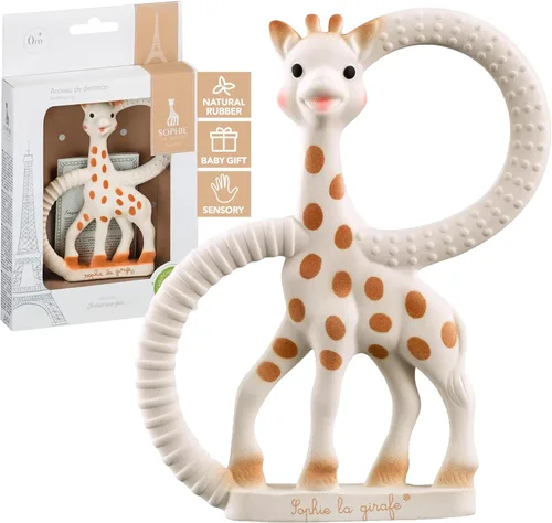 Sophie la girafe Anillo para dentición | Hecho de caucho natural | Diseñado para bebés que están haciendo dentición | Despierta todos los 5 sentidos